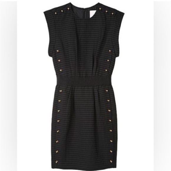 3.1 Phillip Lim Black/Gold Studded Jersey Cap Sleeve Dress. Quite Luxury - Picture 9 of 9